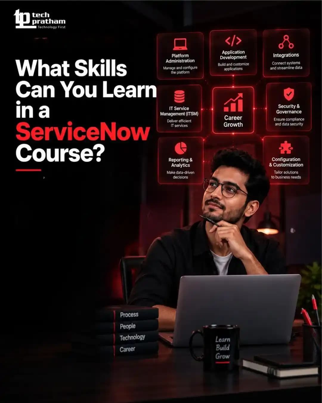 What skills can you learn in a ServiceNow course