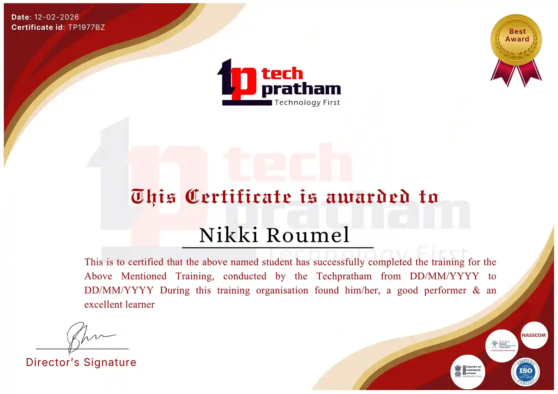 Certificate